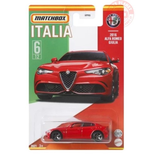 2016 ALFA ROMEO GIULIA-MATCHBOX ITALIA 1/64 MATCHBOX HFF71 MATCHBOX