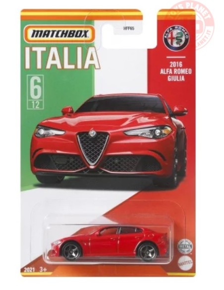 2016 ALFA ROMEO GIULIA-MATCHBOX ITALIA 1/64 MATCHBOX HFF71 MATCHBOX