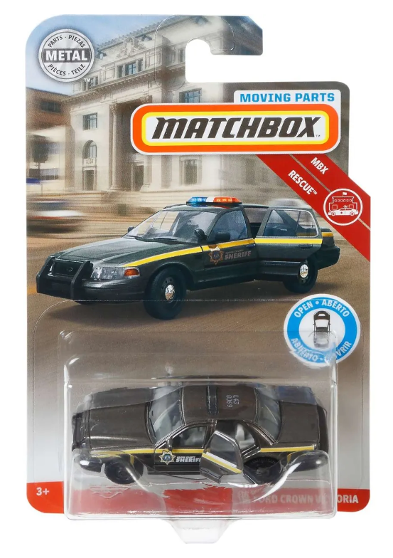 Matchbox Moving Parts 2006 Ford Crown Victoria Taxi – Gelb, Maßstab 1:64, Mit Beweglichen Teilen & Blinklicht