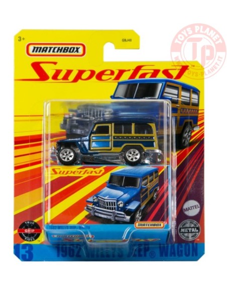 1962 WILLYS JEEP WAGON-MATCHBOX SUPERFAST 1/64 MATCHBOX GKP43 MATCHBOX