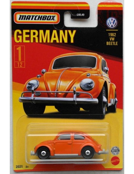 1962 VOLKSWAGEN BEETLE-MATCHBOX GERMANY 1/64 MATCHBOX GWL52 MATCHBOX