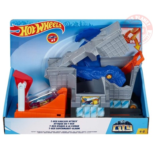 PISTA T-REX ATTACCO AL SUPERMERCATO 1/64 HOT WHEELS GBF92 HOT WHEELS