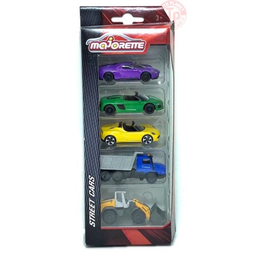 COFANETTO DA 5 PEZZI-STREET CARS 1/64 MAJORETTE CAMION CON TRATTORE MAJORETTE