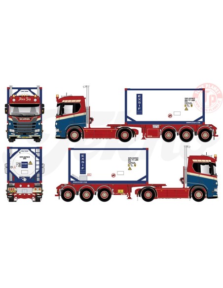 Scania Next Gen R650 met 20ft. iso tankcontainer Alex Top TEKNO 85410 TEKNO Scania Next Gen R650 met 20ft. iso tankcontainer Alex Top TEKNO 85410 TEKNO