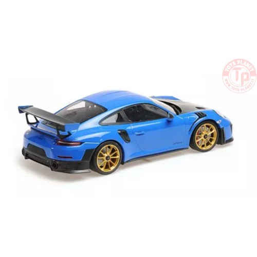 PORSCHE 911 GT2RS BLUE/GOLD WHEELS 1:43 MINICHAMPS 413067274 MINICHAMPS