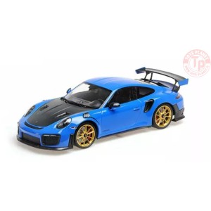 PORSCHE 911 GT2RS BLUE/GOLD WHEELS 1:43 MINICHAMPS 413067274 MINICHAMPS
