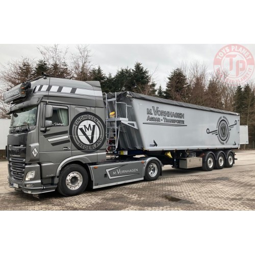 DAF XF SSC MY2017 4X2 VOLUME TIPPER TRAILER - 3 AXLE M. VORNHAGEN WSI 01-3823 WSI MODELS