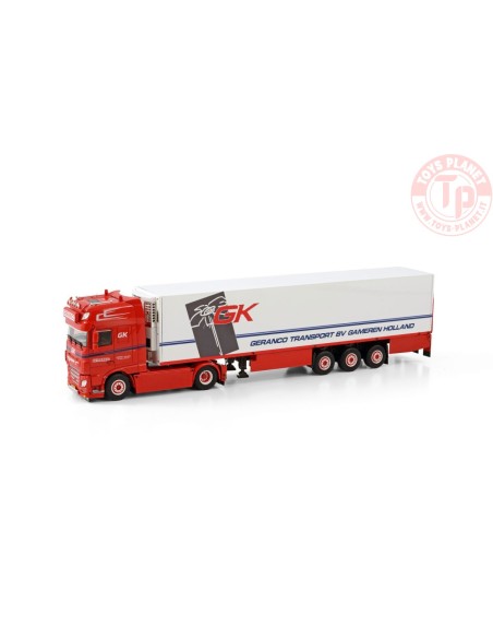 DAF XF SUPER SPACE CAB MY2017 4X2 REEFER TRAILER - 3 AXLE GERANCO TRANSPORT WSI 01-3986 WSI MODELS