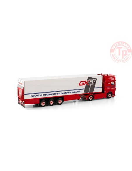 DAF XF SUPER SPACE CAB MY2017 4X2 REEFER TRAILER - 3 AXLE GERANCO TRANSPORT WSI 01-3986 WSI MODELS DAF XF SUPER SPACE CAB MY2017 4X2 REEFER TRAILER - 3 AXLE GERANCO TRANSPORT WSI 01-3986 WSI MODELS