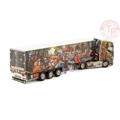 SCANIA S HIGHLINE CS20H 4X2 REEFER TRAILER - 3 AXLE HEIDE LOGISTIK WSI 01-3931 WSI MODELS