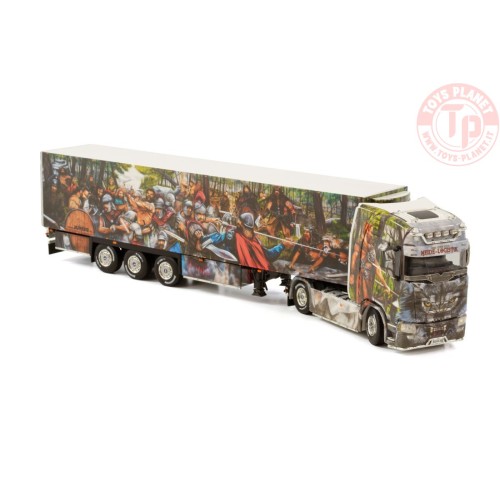 SCANIA S HIGHLINE CS20H 4X2 REEFER TRAILER - 3 AXLE HEIDE LOGISTIK WSI 01-3931 WSI MODELS