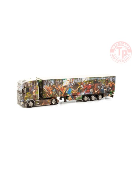 SCANIA S HIGHLINE CS20H 4X2 REEFER TRAILER - 3 AXLE HEIDE LOGISTIK WSI 01-3931 WSI MODELS