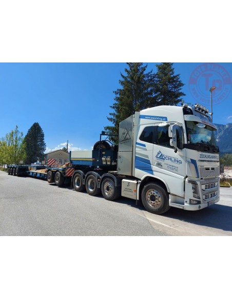VOLVO FH4 GLOBETROTTER 8X4 LOW LOADER - 4 AXLE + DOLLY - 2 AXLE - ZÖCHLING WSI 01-3989 WSI MODELS VOLVO FH4 GLOBETROTTER 8X4 LOW LOADER - 4 AXLE + DOLLY - 2 AXLE - ZÖCHLING WSI 01-3989 WSI MODELS