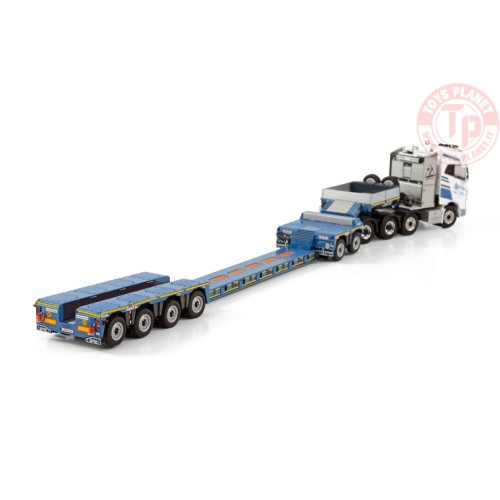 VOLVO FH4 GLOBETROTTER 8X4 LOW LOADER - 4 AXLE + DOLLY - 2 AXLE - ZÖCHLING WSI 01-3989 WSI MODELS