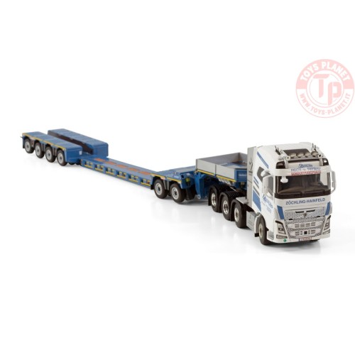 VOLVO FH4 GLOBETROTTER 8X4 LOW LOADER - 4 AXLE + DOLLY - 2 AXLE - ZÖCHLING WSI 01-3989 WSI MODELS