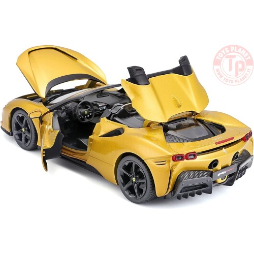 Ferrari SF90 Stradale Hybrid Spider 2020 gold metallic 1:18 BU16016GO BURAGO