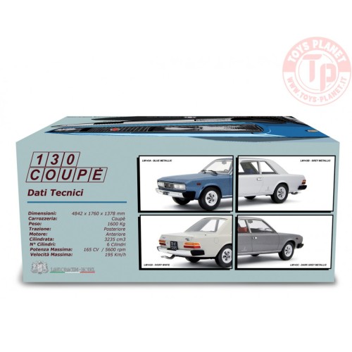 FIAT 130 COUPÉ 1971 BIANCO 1:18 LM143D LAUDORACING