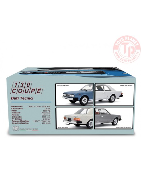FIAT 130 COUPÉ 1971 BIANCO 1:18 LM143D LAUDORACING FIAT 130 COUPÉ 1971 BIANCO 1:18 LM143D LAUDORACING