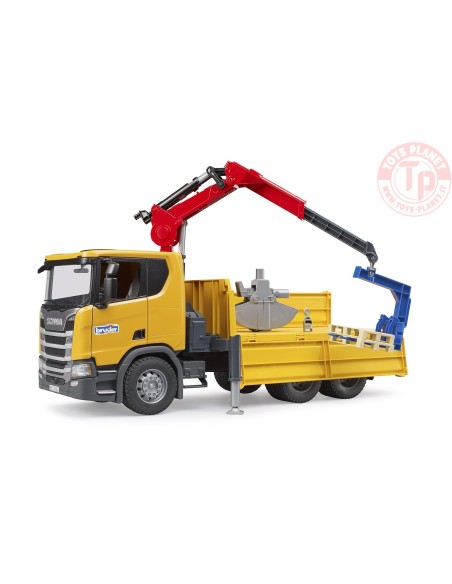 Camion da cantiere Scania Super 560R con gru e 2 pallet BRUDER 03551 BRUDER