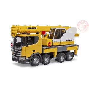 Autogru Liebherr Scania Super 560R con modulo Light + Sound BRUDER 03571 BRUDER