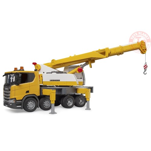Autogru Liebherr Scania Super 560R con modulo Light + Sound BRUDER 03571 BRUDER