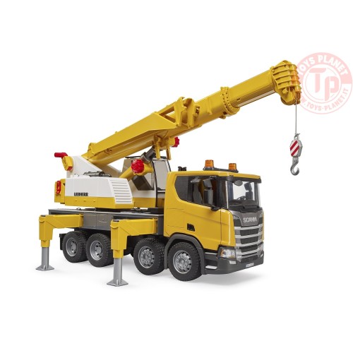 Autogru Liebherr Scania Super 560R con modulo Light + Sound BRUDER 03571 BRUDER