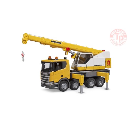 Autogru Liebherr Scania Super 560R con modulo Light + Sound BRUDER 03571 BRUDER
