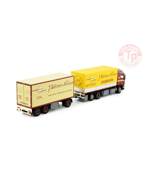 Volvo F12 motorwagen met huif aanhanger J. Werner Nielsen TEKNO 83540 TEKNO Volvo F12 motorwagen met huif aanhanger J. Werner Nielsen TEKNO 83540 TEKNO
