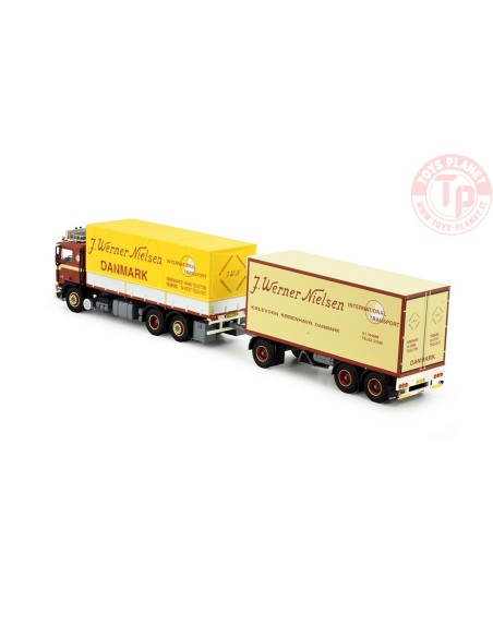 Volvo F12 motorwagen met huif aanhanger J. Werner Nielsen TEKNO 83540 TEKNO Volvo F12 motorwagen met huif aanhanger J. Werner Nielsen TEKNO 83540 TEKNO