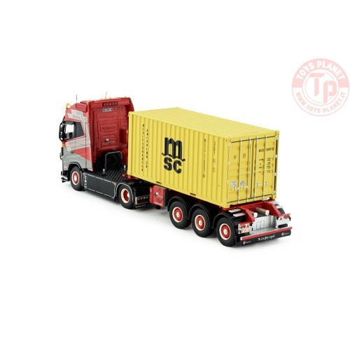Volvo FH5 Globetrotter XL met D-Tec chassis + 20ft zeecontainer SL Logistics TEKNO 84365 TEKNO