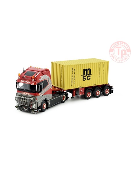 Volvo FH5 Globetrotter XL met D-Tec chassis + 20ft zeecontainer SL Logistics TEKNO 84365 TEKNO