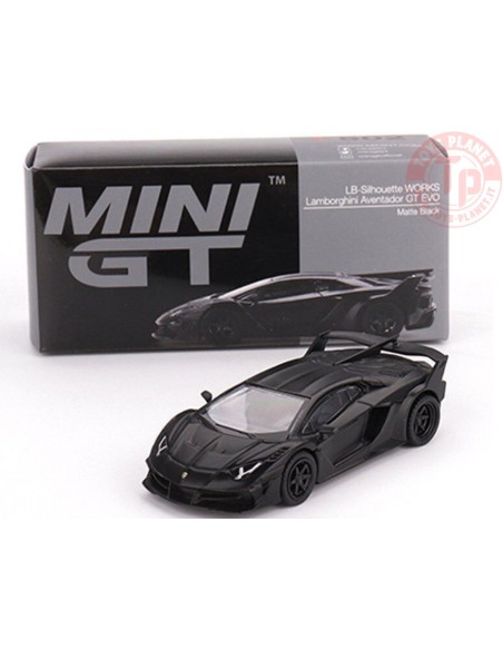 LAMBORGHINI AVENTADOR GT EVO-LB-SILHOUETTE WORKS- MATTE BLACK 1/64 MGT00502-L Mini Gt
