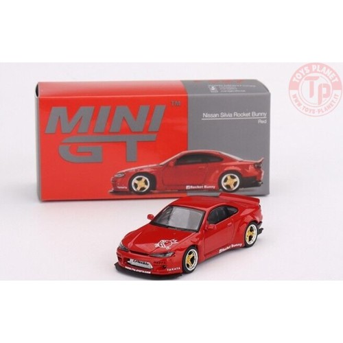 NISSAN SILVIA (S15) ROCKET BUNNY-RED 1/64 MGT00527-R Mini Gt