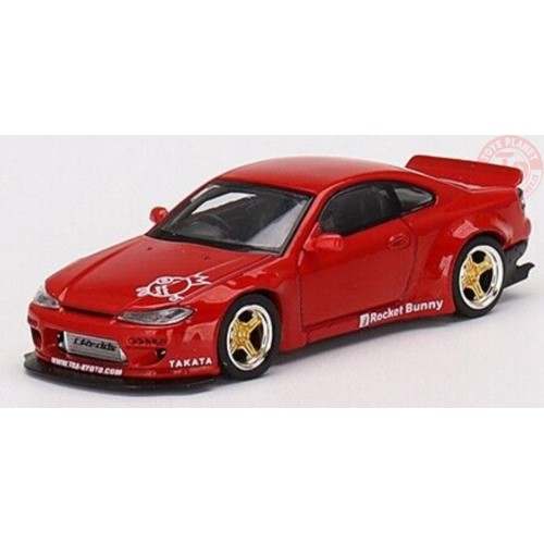 NISSAN SILVIA (S15) ROCKET BUNNY-RED 1/64 MGT00527-R Mini Gt