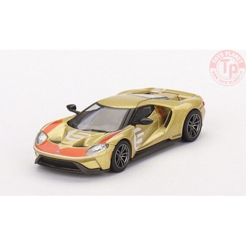 FORD GT HOLMAN MOODY HERITAGE EDITION-GOLD-YELLOW 1/64 MGT00536-L MINI GT