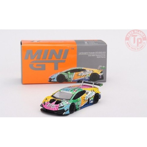 LAMBORGHINI HURACAN GT3 EVO-GEAR RACING 2020 IMSA DAYTONA 24 HRS-MULTICOLOR 1/64 MGT00552-L MINI GT