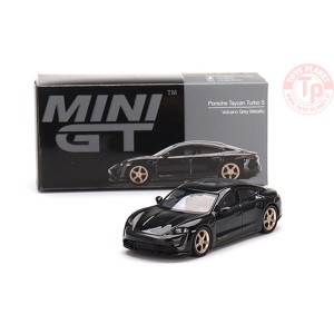 PORSCHE TAYCAN TURBO S-VOLCANO GREY METALLIC 1/64 MGT00433-L Mini Gt