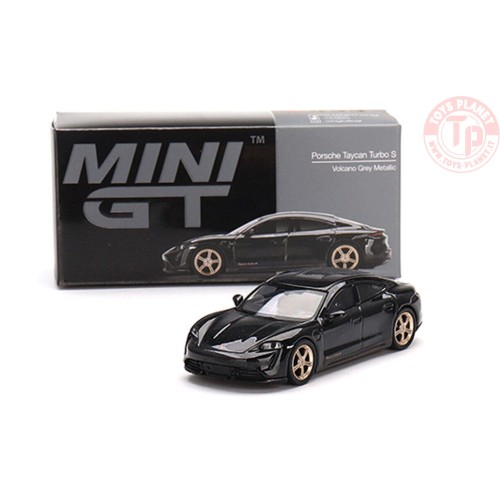 PORSCHE TAYCAN TURBO S-VOLCANO GREY METALLIC 1/64 MGT00433-L Mini Gt