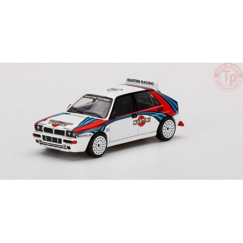 LANCIA DELTA HF INTEGRALE EVOLUZIONE-MARTINI RACING-WHITE/RED/BLUE LEFT HAND DRIVE 1/64 MGT00300-L Mini Gt