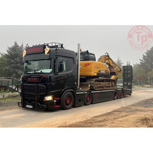 SCANIA R NORMAL CR20N 8X2 TAG AXLE RIGED RESIN FLAT BED WITH FIXED RAMPS Kay Schubert WSI 01-3902 WSI MODELS