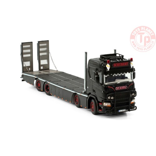 SCANIA R NORMAL CR20N 8X2 TAG AXLE RIGED RESIN FLAT BED WITH FIXED RAMPS Kay Schubert WSI 01-3902 WSI MODELS