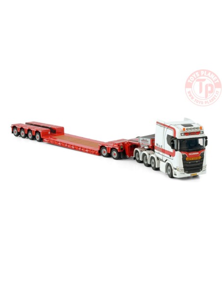SCANIA S HIGHLINE 8X4 LOWLOADER - 4 AXLE + DOLLY - 2 AXLE MUD GRONDWERKEN WSI 01-3988 WSI MODELS