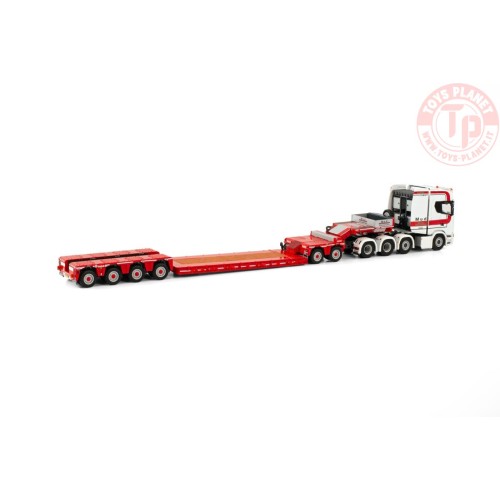 SCANIA S HIGHLINE 8X4 LOWLOADER - 4 AXLE + DOLLY - 2 AXLE MUD GRONDWERKEN WSI 01-3988 WSI MODELS