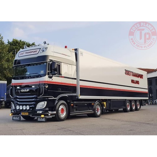 DAF XF SUPER SPACE CAB MY2017 4X2 REEFER TRAILER - 3 AXLE Peter Zoet Transport WSI 01-4008 WSI MODELS
