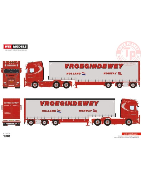 SCANIA S HIGHLINE CS20H 6X2 TAG AXLE BOX TRAILER SEMI - 3 AXLE VROEGINDEWEY WSI 01-3956 WSI MODELS SCANIA S HIGHLINE CS20H 6X2 TAG AXLE BOX TRAILER SEMI - 3 AXLE VROEGINDEWEY WSI 01-3956 WSI MODELS