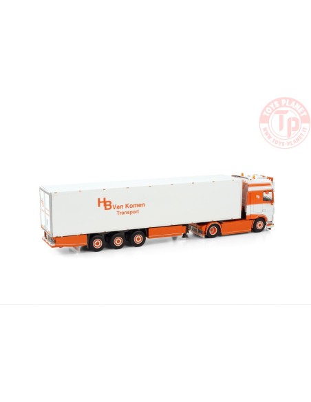 DAF XF SUPER SPACE CAB MY2017 4X2 REEFER TRAILER - 3 AXLE H.B. van Komen WSI 01-4020 WSI MODELS DAF XF SUPER SPACE CAB MY2017 4X2 REEFER TRAILER - 3 AXLE H.B. van Komen WSI 01-4020 WSI MODELS