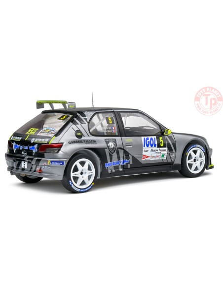PEUGEOT 306 MAXI TEAM SEBASTIAN LOEB RACING N 5 RALLY MONT BLANC 2021 F.DELECOUR - J.R.GUIGONNET 1:18 SL1808302 SOLIDO