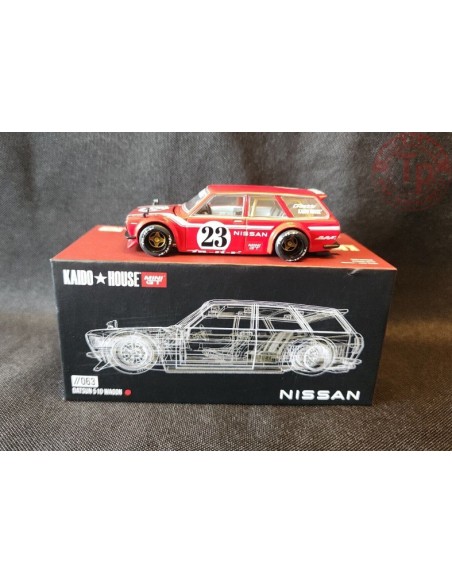 DATSUN KAIDO 510 WAGON CARBON FIBER V2-RED 1/64 KHMG063 MINI GT
