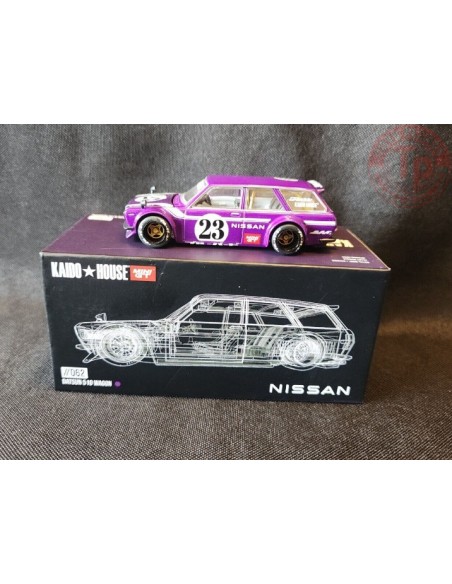 DATSUN KAIDO 510 WAGON CARBON FIBER V1-PURPLE 1/64 KHMG062 MINI GT