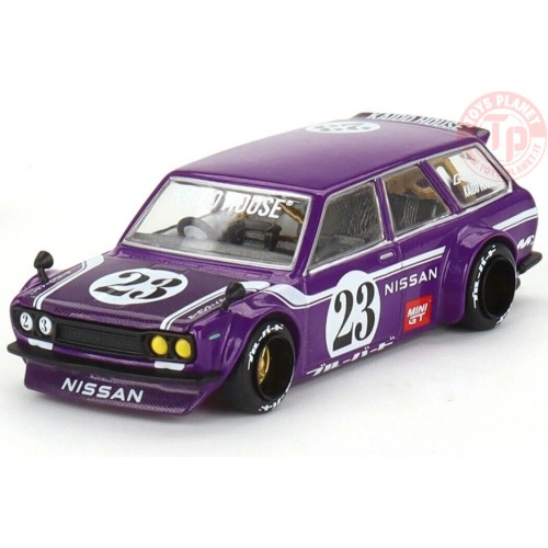 DATSUN KAIDO 510 WAGON CARBON FIBER V1-PURPLE 1/64 KHMG062 MINI GT